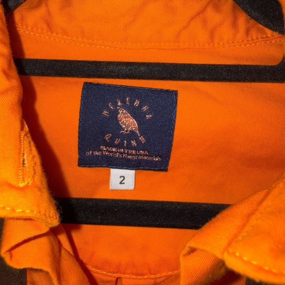 McKenna Quinn PIPER LONG SLEEVE SHIRT IN BLAZE ORANGE - Picture 3 of 5